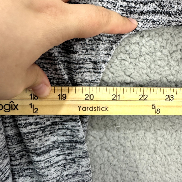 ATHLETA Cardigan Womens Small Gray Hooded Blissful Open‎ Front Ruffle Athleisure - Picture 5 of 8